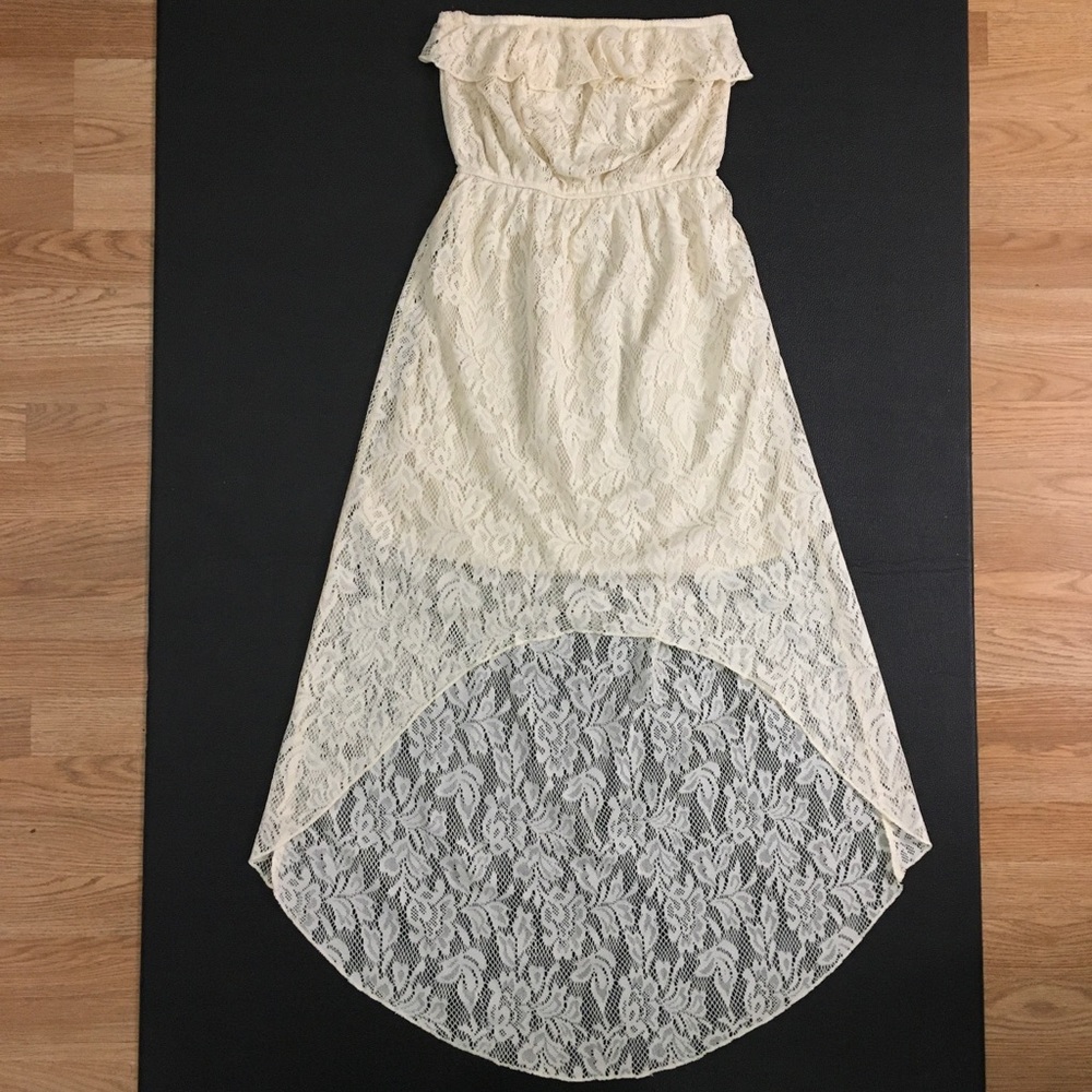 Ivory High Low Lace Dress
